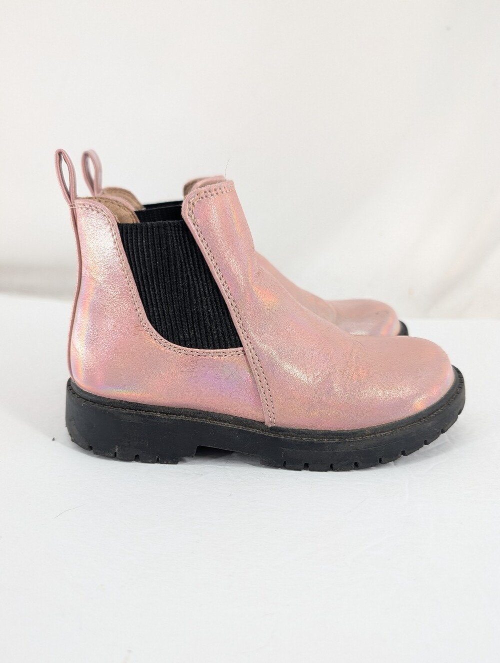 3/$20 Old Navy Pink Iridescent Chelsea Ankle Boots Size 11c